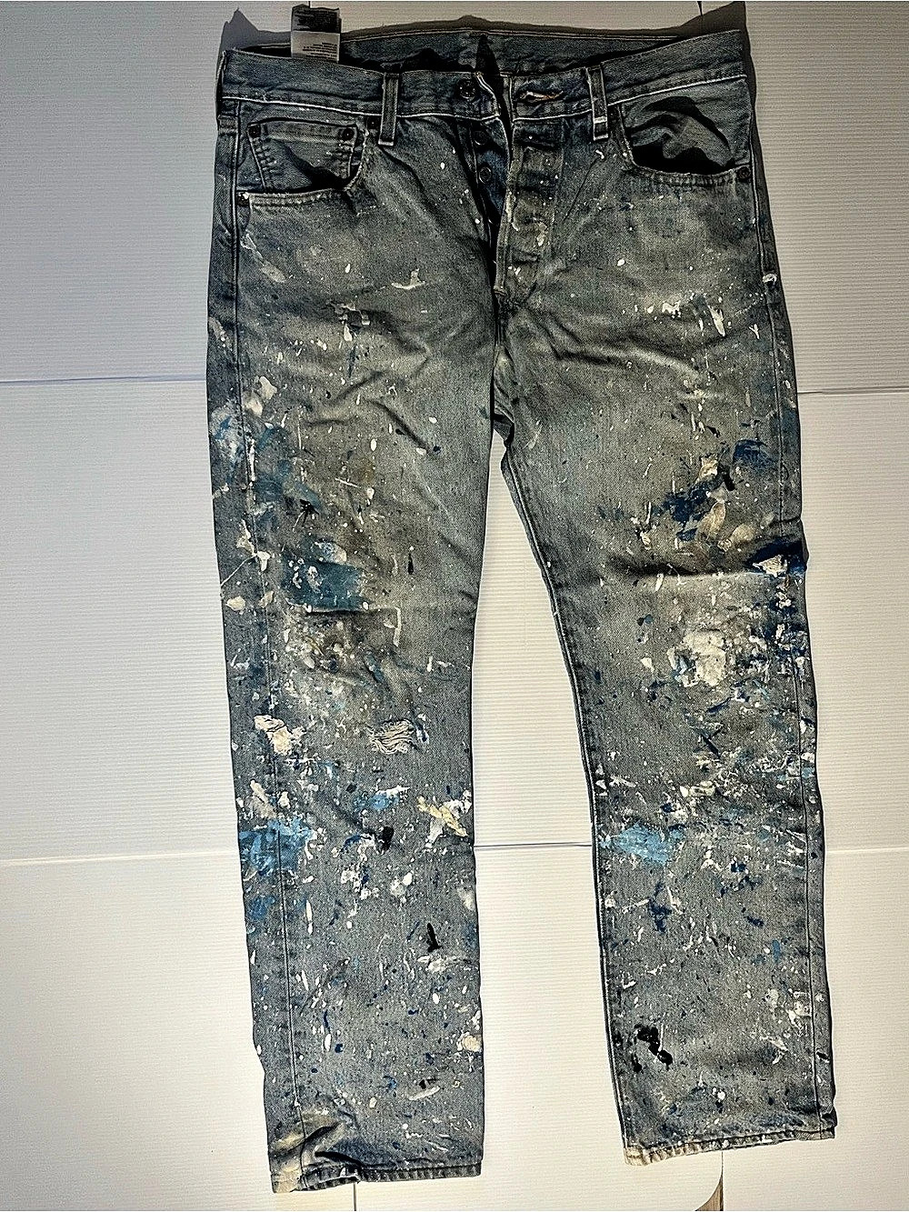 Levi's 501 Straight Leg Paint Splatter Jeans Waist 32x30